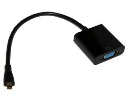  HDMI micro   VGA  30cm (YT-C-mcHDMI(M)/VGA(F)-W)