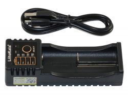  - LiitoKala Lii-100, Black, 1xAA/AAA/C Ni-MH/Ni-Cd, 18650/26650 Li-Ion,  Power Bank,  500/1000 mA,   USB -  2