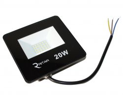 Прожектор LED, Ritar, 20W, 6500K, 220V, 2000Lm, Black, IP65, кабель с заземлением (RT-Fl00D20A)