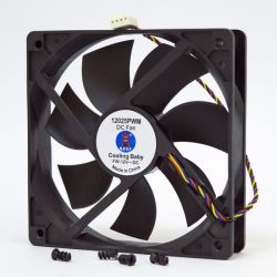 ���������� 120 mm Cooling Baby 12025 PWM 120x120x25�� HB, 12�, 0,30� 17.6-31.3��, 300�100--1400�10%��/���, 4-pin PWM ����� ���������