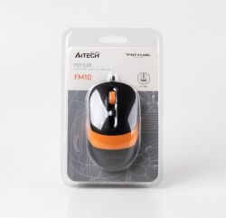  A4tech FM10 (Orange) Fstyler, USB, 1600dpi, (Black + Orange) -  6