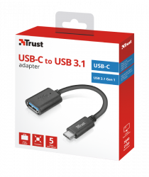  Trust, Black, USB 3.0 (F) - USB 3.1 Type C (M) (20967) -  4
