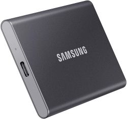   SSD, 500Gb, Samsung Portable SSD T7, Gray, USB 3.2, 3D TLC, 1050/1000 MB/s,  , 256-  AES, 85 x 57 x 8 , 58  (MU-PC500T/WW) -  6
