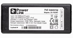PoE  2E PowerLink PSE801, Black, 2xRJ45 10/100Mbps, 30  (2E-PSE801) -  4