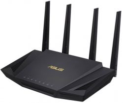 ������ Asus RT-AX58U, Wi-Fi 6 (802.11ax), �� 3000 Mb/s, 4x100/1000 Mb/s, USB3.0 x 1, IPTV/ Ai�loud, ��������� 3G � 4G / FTP server / Print server, 4 ������� ��������� ������� - �������� 2
