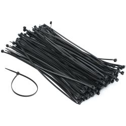 Стяжки для кабелю, 100 мм х 2,5 мм, 100 шт, Black, Patron (PLA-2.5-100-BL)