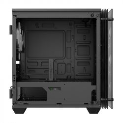  GameMax Mini Stratos Black,  , Mid Tower, Micro ATX / Mini ITX, 2USB 3.0, 4x120  LED, 412x193x415 , 0.6 , 3.6  (H609) -  7