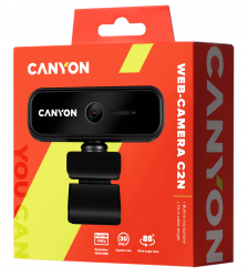  - Canyon C2N, Black, 2Mp, 1920x1080/30 fps, ,   ( 20 ),  ,  , USB 2.0, 1.5  (CNE-HWC2N) -  3