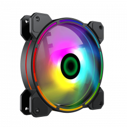  120 , GameMax Rainbow Dual Ring, 12012025 , RGB , 1100 /, 25 (), 3-pin/Molex / 3-pin RGB (FN-12Rainbow-D) -  3