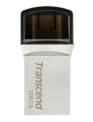 USB 3.1 / Type-C Flash Drive 128Gb Transcend JetFlash 890, Black/Silver (TS128GJF890S) - Картинка 2