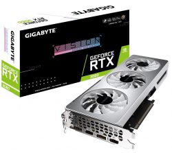  GeForce RTX 3060, Gigabyte, VISION OC Rev. 2.0 (Limited Hash Rate), 12Gb GDDR6, 192-bit, 2xHDMI/2xDP, 1837/15000 MHz, 8-pin (GV-N3060VISION OC-12GD)