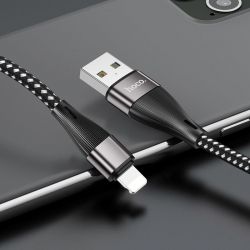  USB <-> Lightning, Hoco Blessing, 1 m, 2.4A, X57, Black -  3
