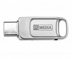 USB / Type-C Flash Drive 64Gb MyMedia MyDual, Silver,   (69267) -  3