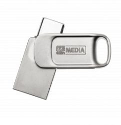 USB / Type-C Flash Drive 64Gb MyMedia MyDual, Silver,   (69267) -  2