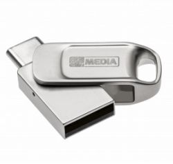 USB / Type-C Flash Drive 64Gb MyMedia MyDual, Silver,   (69267)