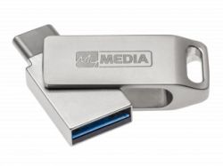 USB 3.2 / Type-C Flash Drive 64Gb MyMedia MyDual, Silver,   (69270)