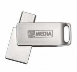 USB 3.2 / Type-C Flash Drive 64Gb MyMedia MyDual, Silver,   (69270) -  2