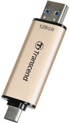 USB 3.2 / Type-C Flash Drive 128Gb Transcend JetFlash 930C, Gold/Black, 420/400 Mb/s (TS128GJF930C) -  3