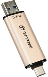 USB 3.2 / Type-C Flash Drive 128Gb Transcend JetFlash 930C, Gold/Black, 420/400 Mb/s (TS128GJF930C) - �������� 2