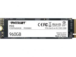   M.2 960Gb, Patriot P310, PCI-E 3.0 x4, 3D TLC, 2100/1800 MB/s (P310P960GM28)