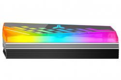 Радиатор для M.2 Qube M.2-4, Gray, для формата 2280, разъем M.2 (NGFF), RGB подсветка - Картинка 2