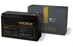    12 7.2 Videx 6FM7.2, Black, 12V, 150x65x95 