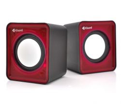 Колонки 2.0 Kisonli V310 Red, 2 x 0.5 Вт, пластиковый корпус, USB + 3.5mm