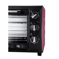 Электродуховка Liberton LEO-350 Red, 1800W, 35 л, металлический корпус, поворотные переключатели, индикатор работы, таймер, 3 режима нагрева - Картинка 2