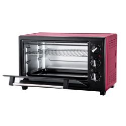 Электродуховка Liberton LEO-350 Red, 1800W, 35 л, металлический корпус, поворотные переключатели, индикатор работы, таймер, 3 режима нагрева - Картинка 3