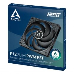 ���������� 120 ��, Arctic P12 Slim PWM PST, Black, 120�120�15 ��, PWM, 300-2100 ��/���, 4-pin, �������������� ��������� (ACFAN00187A) - �������� 6