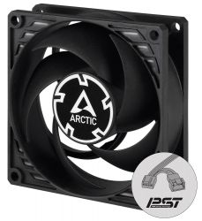 ���������� 80 ��, Arctic P8 PWM PST, Black, 80�80�25 ��, PWM, 200-3000 ��/���, 4-pin, �������������� ��������� (ACFAN00150A)