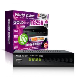 Цифровий ефірний DVB-T2 ресивер World Vision T625A LAN (виконаний з металу, пульт)
