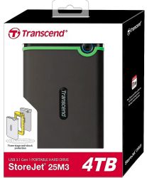    4Tb Transcend StoreJet 25M3C, Iron Gray, 2.5", USB 3.1 (TS4TSJ25M3C) -  5