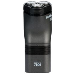 Електробритва Харків Х-7101, Black, 7W, роторна, сухе гоління, 3 головки для гоління, плаваюча конструкція ножів одинарне лезо, живлення від мережі, тример для скронь, механічна кнопка включення - Картинка 2
