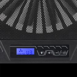 Подставка для ноутбука до 17" Esperanza "Alize", Black, 1x18 см вентилятор (21 dB, 600-800 rpm), 6 скоростей, 7 режимов RGB подсветки, ЖК экран, 2xUSB, 400x288x36 мм (EGC101) - Картинка 4