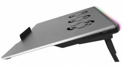 Подставка для ноутбука до 17" Esperanza "Boreas", Grey, 3x8 см вентиляторы (20-26 dB, 2200-2500 rpm), 8 режимов RGB подсветки, 2xUSB, 420x270x30 мм (EGC108) - Картинка 3