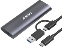   M.2 Maiwo K1689, Black, SSD NVMe/SATA combo  USB3.1 GEN2 Type-C  .  