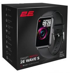 - 2E Wave S, Black, 46 , 1.57" (320x200),  , Bluetooth, , ,  , IP68, 180 mAh, Android / iOS, 49  (2E-CWW11BK)