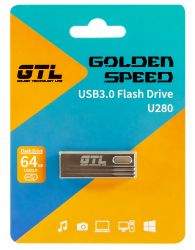 USB 3.0 Flash Drive 64Gb GTL U280 Silver, 70/15MBs (GTL-U280-64) -  1