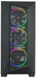 Корпус AZZA Octane Black, без БЖ, Mid Tower, для E-ATX/ATX/MicroATX/Mini-ITX, 1xUSB 3.0, 2xUSB 2.0, 3х120мм АRGB (CSAZ-460A) - Картинка 2