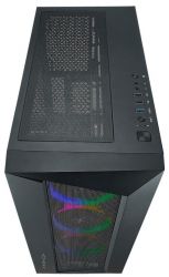 Корпус AZZA Octane Black, без БЖ, Mid Tower, для E-ATX/ATX/MicroATX/Mini-ITX, 1xUSB 3.0, 2xUSB 2.0, 3х120мм АRGB (CSAZ-460A) - Картинка 3