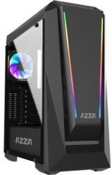  AZZA Chroma 410A Black,  , Mid Tower,  ATX / Micro ATX / Mini ITX, 2USB 2.0, 2USB 3.0, 2x 120  Black Fan, 1x120  AZZA Prisma ARGB Fan (CSAZ-410A)