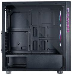 Корпус AZZA Iris 330 Black, без БЖ, Mid Tower, для ATX, 2хUSB 2.0, 1хUSB 3.0, 2x120 мм DRGB (CSAZ-330) - Картинка 4