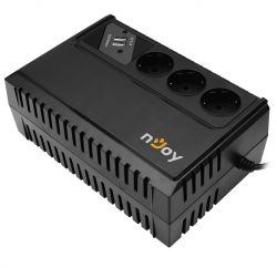    nJoy Renton 650 USB Black, 650VA, 360W, -, AVR, 3xSchuko -  1