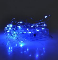 Гирлянда Капля Росы 20 LED, 3.0м (на батарейках) Blue - Картинка 2