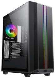 Корпус GameMax Precision Black, без БП, Mid Tower, EATX / ATX / Micro ATX / Mini ITX, 2xUSB 3.0, 1x120 мм ARGB Fan, 1xCOC Turbo Fan, 443х210х493 мм, 6.4 кг - Картинка 2