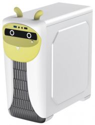  GameMax Cute Owl White-Yellow, Midi Tower,  ,  Micro ATX / Mini ITX, 1xUSB 3.0, 1xUSB 2.0, HDMI, 1x120 ARGB Fan, 1x80, 390x170x385  -  3