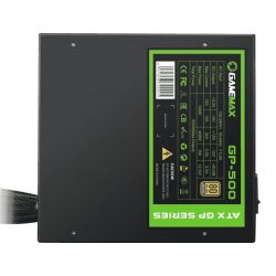 Блок живлення 500 Вт, GameMax GP-500, Black, 80+ Bronze, Active PFC, 14 см, 2xMolex / 4xSATA / 1x6+2-pin / 1x4+4-pin / 1x20+4-pin, захист OVP / UVP / SIP / OCP / OLP / OPP / SCP - Картинка 3