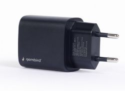   USB 220 Gembird TA-UQC3-03, 1 USB-A + 1 Type-C (PD 18  + QC3.0 18 ) -  2