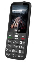   Sigma mobile Comfort 50 Grace, Black, "", 2 Mini-SIM,  2.8"  (320x240), , 6261D,  microSD (max 32GB), FM-, , BT, Cam 0.3Mp, 1700 mAh -  3